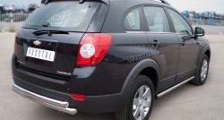 15 849 р. Защита заднего бампера (2 трубы Ø63 мм, нержавейка) SLITKOFF  Chevrolet Captiva (2011-2013) 1-ый рестайлинг  с доставкой в г. Нижний Новгород. Увеличить фотографию 4