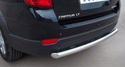 13 499 р. Одинарная защита заднего бампера из трубы диаметром 63 мм SLITKOFF  Chevrolet Captiva (2011-2013) 1-ый рестайлинг  с доставкой в г. Нижний Новгород. Увеличить фотографию 2