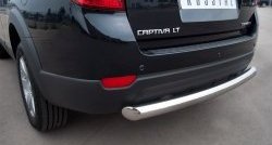 13 699 р. Одинарная защита заднего бампера из трубы диаметром 76 мм SLITKOFF  Chevrolet Captiva (2011-2013) 1-ый рестайлинг  с доставкой в г. Нижний Новгород. Увеличить фотографию 2