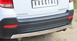 14 999 р. Защита заднего бампера (Ø75x42 мм, нержавейка) Russtal Chevrolet Captiva 2-ой рестайлинг (2013-2016)  с доставкой в г. Нижний Новгород. Увеличить фотографию 2