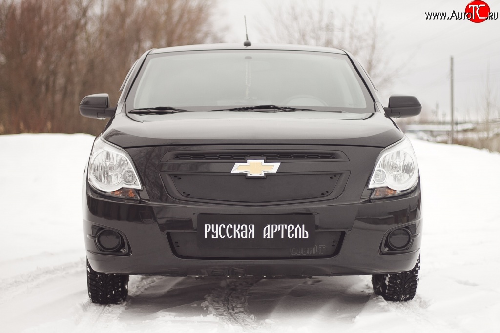 779 р. Зимняя заглушка решетки радиатора RA Chevrolet Cobalt седан дорестайлинг (2011-2016) (Неокрашенная)  с доставкой в г. Нижний Новгород