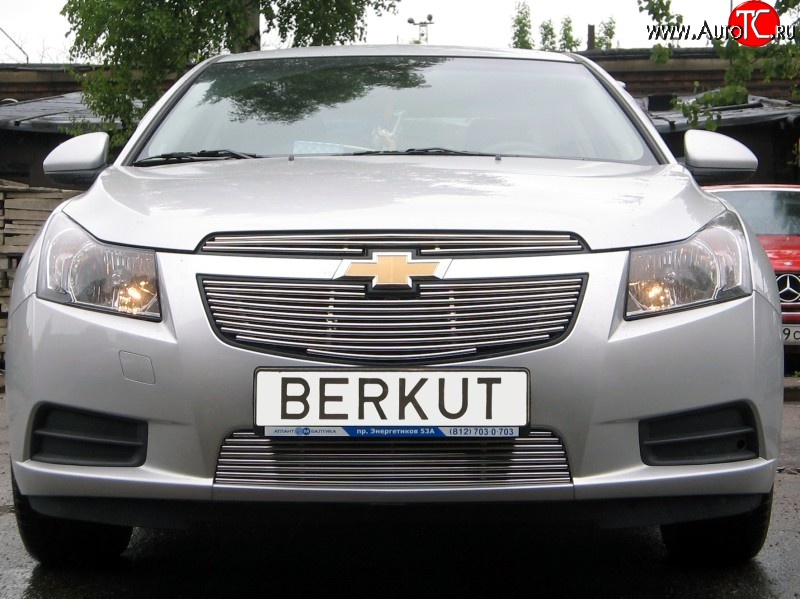 4 399 р. Декоративная вставка воздухозаборника Berkut  Chevrolet Cruze ( J300,  J305,  J308) (2009-2015) седан дорестайлинг, хэтчбек дорестайлинг, седан рестайлинг, универсал рестайлинг, хэтчбек рестайлинг  с доставкой в г. Нижний Новгород