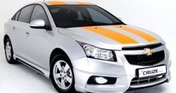 3 999 р. Накладка на передний бампер Extrime Chevrolet Cruze J300 седан дорестайлинг (2009-2012) (Неокрашенная)  с доставкой в г. Нижний Новгород. Увеличить фотографию 1