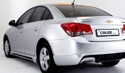 4 199 р. Пороги накладки Extrime Chevrolet Cruze J300 седан дорестайлинг (2009-2012) (Неокрашенные)  с доставкой в г. Нижний Новгород. Увеличить фотографию 2