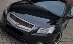 2 999 р. Решётка радиатора Road Runs style  Chevrolet Cruze ( J300,  J305,  J308) (2009-2015) седан дорестайлинг, хэтчбек дорестайлинг, седан рестайлинг, универсал рестайлинг, хэтчбек рестайлинг (Неокрашенная)  с доставкой в г. Нижний Новгород. Увеличить фотографию 2