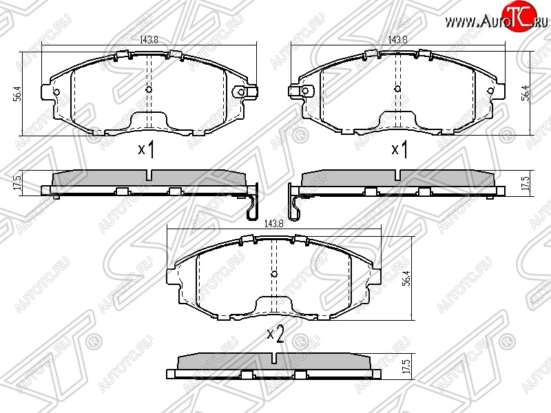 1 269 р. Колодки тормозные SAT (передние) Chevrolet Epica V250 (2006-2012)  с доставкой в г. Нижний Новгород