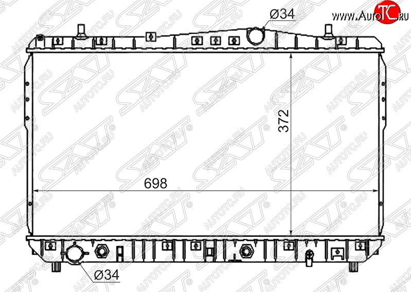 6 299 р. Радиатор двигателя SAT (пластинчатый, 1.4/1.6/1.8, МКПП/АКПП)  Chevrolet Lacetti ( седан,  универсал,  хэтчбек) (2002-2013), Chevrolet Rezzo (2000-2008), Daewoo Gentra ( KLAS) (2012-2024), Daewoo Nubira ( J150,  J200) (2000-2008), Suzuki Forenza (2004-2008)  с доставкой в г. Нижний Новгород