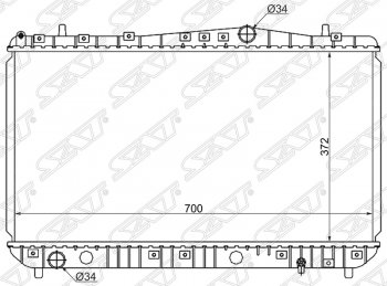 5 199 р. Радиатор двигателя SAT (пластинчатый, 1.4/1.6/1.8, МКПП)  Chevrolet Lacetti ( седан,  универсал,  хэтчбек) (2002-2013), Chevrolet Rezzo (2000-2008), Daewoo Gentra ( KLAS) (2012-2024), Daewoo Nubira  J150 (2000-2002), Suzuki Forenza (2004-2008)  с доставкой в г. Нижний Новгород. Увеличить фотографию 1
