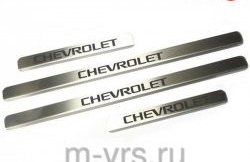 679 р. Накладки на порожки автомобиля M-VRS (нанесение надписи методом окраски) Chevrolet Lacetti хэтчбек (2002-2013)  с доставкой в г. Нижний Новгород. Увеличить фотографию 1