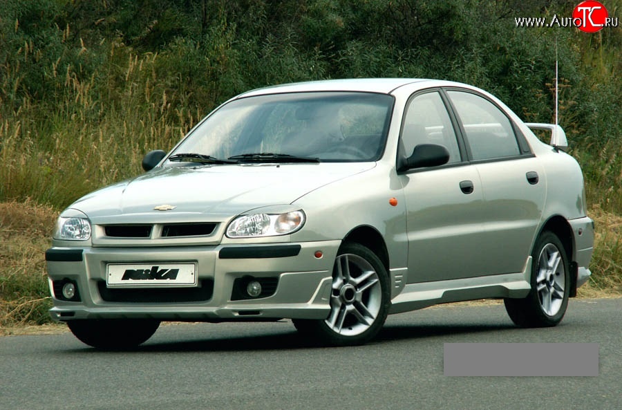 4 049 р. Пороги накладки Nika Chevrolet Lanos T100 седан (2002-2017) (Неокрашенные)  с доставкой в г. Нижний Новгород