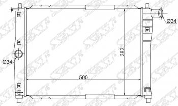 2 999 р. Радиатор двигателя SAT (трубчатый, МКПП, без кондиционера)  Chevrolet Lanos ( T100,  T150,  седан) (1997-2017), Daewoo Sense  Т100 (1997-2008), ЗАЗ Chance ( седан,  хэтчбэк) (2009-2017), ЗАЗ Sens ( седан,  хэтчбэк) (2007-2017)  с доставкой в г. Нижний Новгород. Увеличить фотографию 1