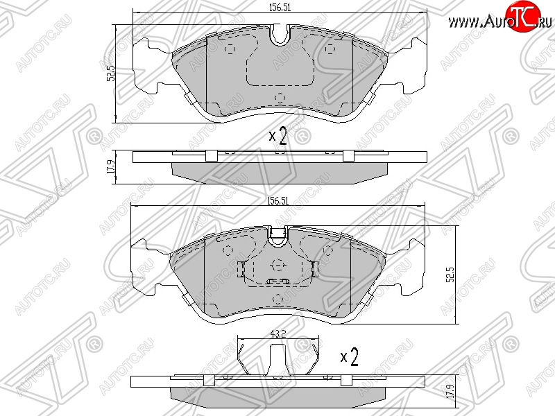 1 189 р. Колодки тормозные SAT (передние)  Chevrolet Lanos T100, Daewoo Lanos (T100), Opel Astra (F), ЗАЗ Chance (седан,  хэтчбэк), Lanos (седан), Sens (седан,  хэтчбэк)  с доставкой в г. Нижний Новгород