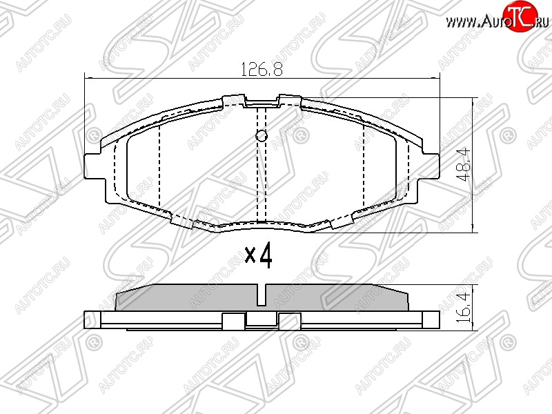 979 р. Колодки тормозные SAT (для диска 236 mm)  Chevrolet Lanos  T100 (2002-2017), Daewoo Nexia  рестайлинг (2008-2015), ЗАЗ Chance ( седан,  хэтчбэк) (2009-2017)  с доставкой в г. Нижний Новгород