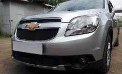 1 389 р. Сетка в решетку радиатора (верхняя) Russtal  Chevrolet Orlando (2011-2018) (черная)  с доставкой в г. Нижний Новгород. Увеличить фотографию 2