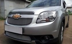 1 539 р. Сетка в решетку радиатора (нижняя) Russtal  Chevrolet Orlando (2011-2018) (хром)  с доставкой в г. Нижний Новгород. Увеличить фотографию 2