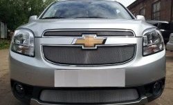 1 539 р. Сетка в решетку радиатора (нижняя) Russtal Chevrolet Orlando (2011-2018) (хром)  с доставкой в г. Нижний Новгород. Увеличить фотографию 1