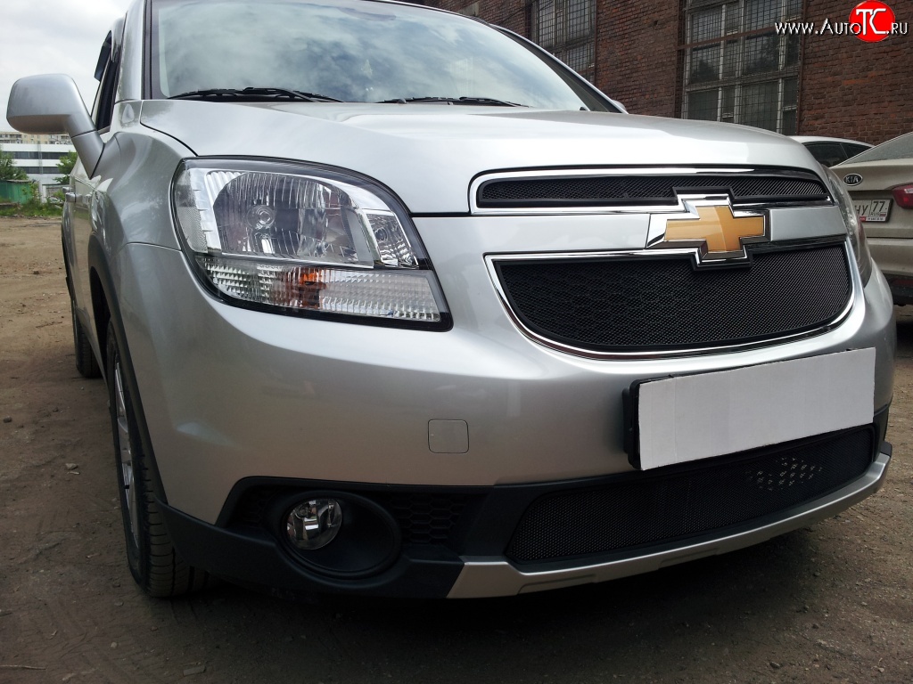 1 469 р. Сетка в решетку радиатора (нижняя) Russtal Chevrolet Orlando (2011-2018) (черная)  с доставкой в г. Нижний Новгород