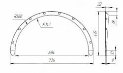 2 769 р. Универсальные накладки на колёсные арки RA (30 мм) ГАЗ 3110 Волга (1997-2005) (Шагрень: 4 шт. (2 мм))  с доставкой в г. Нижний Новгород. Увеличить фотографию 1