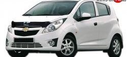 529 р. Дефлектор капота NovLine  Chevrolet Spark  M300 (2010-2015) дорестайлинг  с доставкой в г. Нижний Новгород. Увеличить фотографию 1