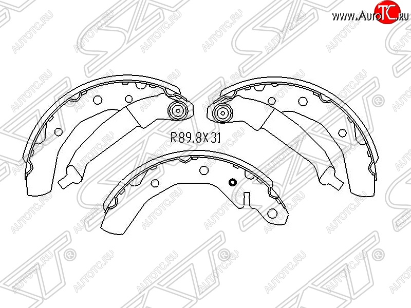 1 399 р. Колодки тормозные SAT (задние)  Chevrolet Spark  M300 (2010-2015), Daewoo Matiz  M100 (1998-2000)  с доставкой в г. Нижний Новгород