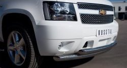 23 999 р. Защита переднего бампера (2 трубыØ76 мм, нержавейка) SLITKOFF Chevrolet Tahoe GMT900 5 дв. (2006-2013)  с доставкой в г. Нижний Новгород. Увеличить фотографию 2