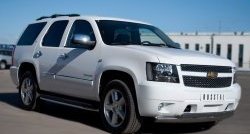 27 999 р. Защита переднего бампера (2 трубыØ76х42 мм, нержавейка) Russtal Chevrolet Tahoe GMT900 5 дв. (2006-2013)  с доставкой в г. Нижний Новгород. Увеличить фотографию 3