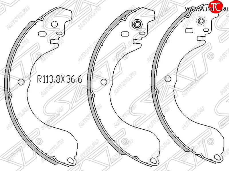 1 539 р. Колодки тормозные SAT (задние)  Nissan Tiida Latio  C11 (2004-2012), Toyota Town Ace  s400 (2008-2020)  с доставкой в г. Нижний Новгород