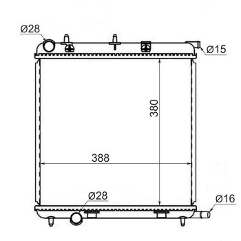 Радиатор двигателя SAT CITROEN C2 (2003-2009)