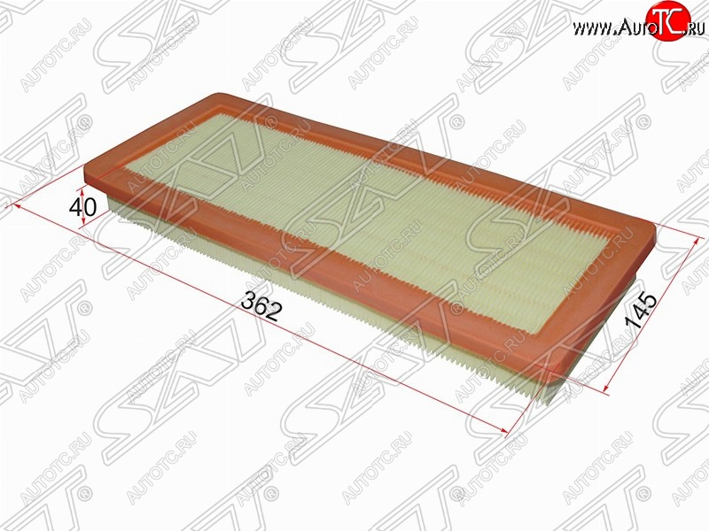 379 р. Фильтр воздушный двигателя SAT (362х145х40 mm)  CITROEN C4 Grand Picasso, C5 (RD,  RW), DS3 (PF1), DS4 (PF1), DS5 (PF2), Peugeot 207 (WK,  WA,  WC), 208 (1), 307 (хэтчбэк 3 дв.,  универсал,  хэтчбэк 5 дв.)  с доставкой в г. Нижний Новгород