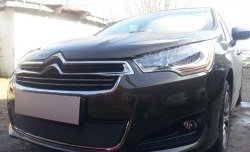 1 469 р. Сетка на бампер (седан) Russtal (черная) CITROEN C4 B7 хэтчбэк 5 дв. (2011-2018)  с доставкой в г. Нижний Новгород. Увеличить фотографию 2