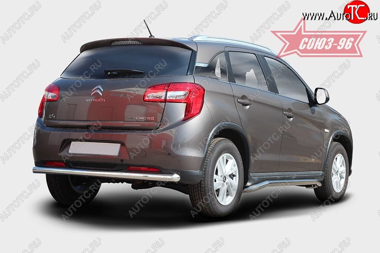 10 520 р. Защита заднего бампера Souz-96 (d60) CITROEN C4 aircross (2012-2017)  с доставкой в г. Нижний Новгород