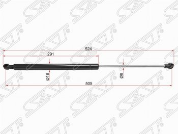 639 р. Газовый упор капота SAT  CITROEN C5  X40 (2000-2004) дорестайлинг,лифтбэк  с доставкой в г. Нижний Новгород. Увеличить фотографию 1