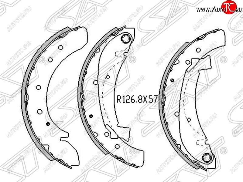 1 389 р. Колодки тормозные SAT (задние)  CITROEN Jumper ( 230,  244) (1994-2006), CITROEN Jumpy (2007-2017), Fiat Ducato  230 (1994-2002), Peugeot Boxer  230 (1994-2002)  с доставкой в г. Нижний Новгород