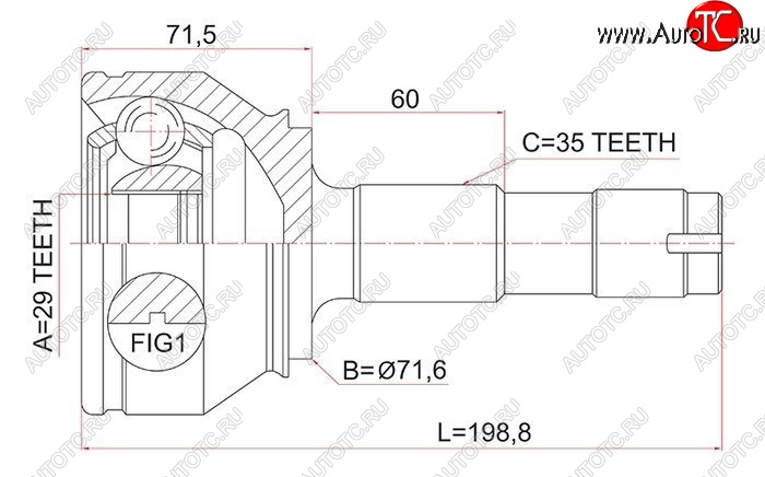 3 169 р. ШРУС SAT (наружный)  CITROEN Jumper  250 (2006-2014), Fiat Ducato  250 (2006-2014), Peugeot Boxer  250 (2006-2014)  с доставкой в г. Нижний Новгород