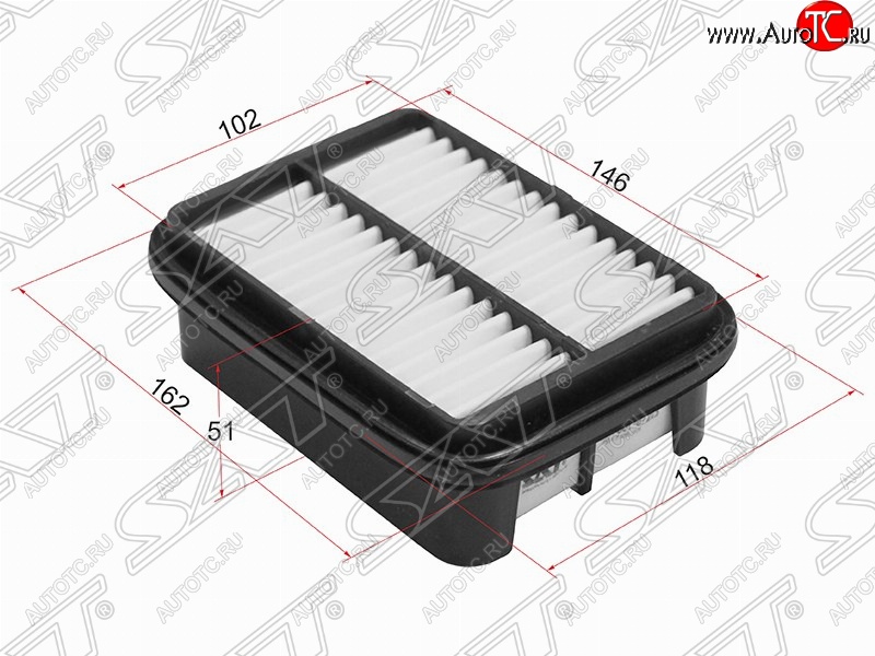 299 р. Фильтр воздушный двигателя SAT (162х118х51 mm)  Daihatsu Terios ( J100,  J102,J122) (1997-2005) дорестайлинг, рестайлинг  с доставкой в г. Нижний Новгород