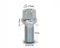 Колёсный болт длиной 25 мм Вектор M14 1.5 25 под гаечный ключ Audi A4 B5 8D5 универсал 2-ой рестайлинг (1999-2001) 