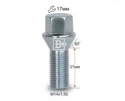 Колёсный болт длиной 27 мм Вектор M14 1.5 27 под гаечный ключ Audi A3 8L1 хэтчбэк 3 дв. дорестайлинг (1996-2000) 