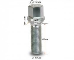 Колёсный болт длиной 40 мм Вектор M14 1.5 40 под гаечный ключ 