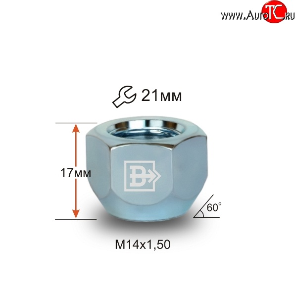 36 р. Колёсная гайка Вектор M14 1.5 Audi A1 GB хэтчбэк 5 дв. дорестайлинг (2018-2025)