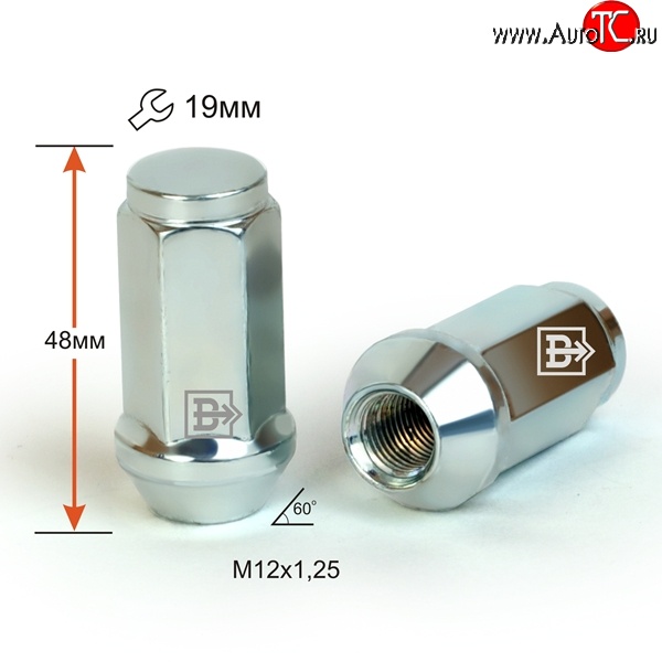 169 р. Колёсная гайка Вектор M12 1.25    с доставкой в г. Нижний Новгород