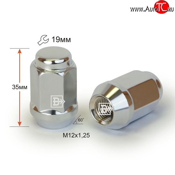 73 р. Колёсная гайка Вектор M12 1.25 ИжАвто Ода 2717 Версия (1991-2005)