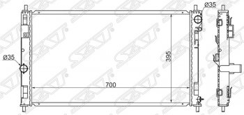 Радиатор двигателя SAT (трубчатый, 2.0/2.0TD/2.4/2.7/3.5, МКПП/АКПП) Dodge Journey JC дорестайлинг (2007-2010)