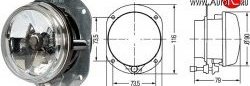 4 299 р. Универсальная противотуманная фара 90 мм HELLA 1N0 008 582-007 Subaru Forester SF дорестайлинг (1997-2000) (Без пыльника)  с доставкой в г. Нижний Новгород. Увеличить фотографию 2