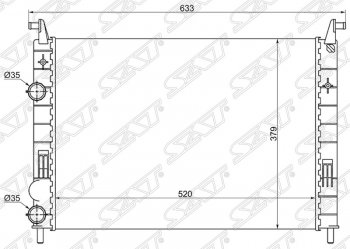Радиатор двигателя SAT (трубчатый, МКПП) Fiat Palio хэтчбэк 5 дв. (1996-2001)