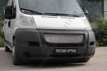 6 249 р. Решетка радиатора РА Fiat Ducato 250 (2006-2014) (Сетка алюминиевая, неокрашенная)  с доставкой в г. Нижний Новгород. Увеличить фотографию 2