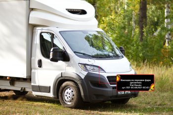 1 269 р. Реснички на фары (глянец (под покраску)) RA Fiat Ducato 290 (2014-2024) (Неокрашенные)  с доставкой в г. Нижний Новгород. Увеличить фотографию 3