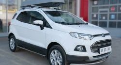 15 649 р. Защита переднего бампера (Ø75х42 мм, нержавейка) Russtal Ford EcoSport дорестайлинг (2013-2019)  с доставкой в г. Нижний Новгород. Увеличить фотографию 4