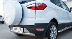 15 649 р. Защита заднего бампера (Ø75x42 мм, нержавейка) Russtal Ford EcoSport дорестайлинг (2013-2019)  с доставкой в г. Нижний Новгород. Увеличить фотографию 2