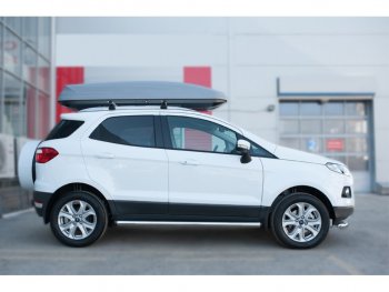 12 849 р. Защита порогов (труба D63 мм) Russtal  Ford EcoSport (2013-2019) дорестайлинг (Защита порогов с заглушками на торцах (вариант 2))  с доставкой в г. Нижний Новгород. Увеличить фотографию 2