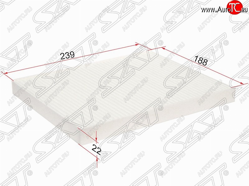 219 р. Фильтр салонный SAT (239х188х22 mm)  Ford EcoSport - Fiesta  6  с доставкой в г. Нижний Новгород